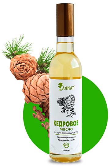 Кедровое масло из ядра ореха кедрового, 500 мл